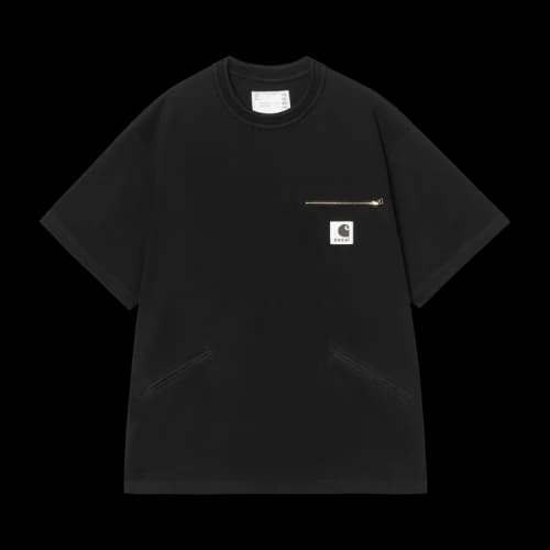 Sacai x Carhartt WIP Cotton Jersey T-Shirt 'Black'
