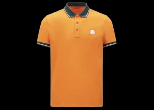 Moncler Logo Poloshirt Orange/Green