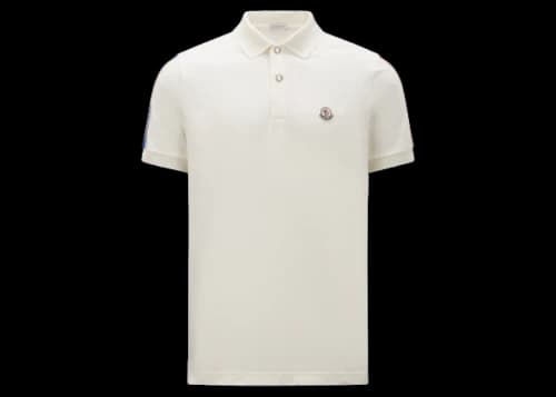 Moncler Logo Polo Shirt Off White