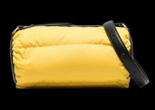 Moncler Keoni Quilted Shell Crossbody Bag Yellow