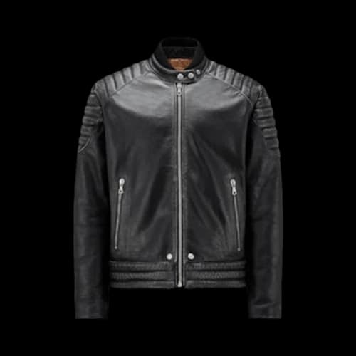 Moncler x Palm Angels Vicsek Leather Down Jacket 'Black'