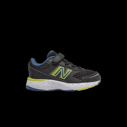 New Balance 680v6 Bungee Toddler Wide 'Black Oxygen Blue Yellow'