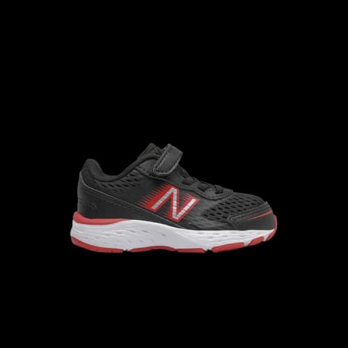 New Balance 680v6 Hook & Loop Toddler Wide 'Black Team Red'
