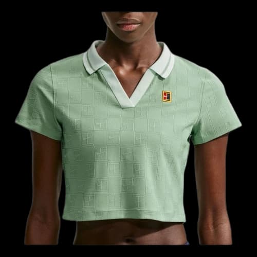 Nike Court Collection Dri-FIT Cropped Polo 'Steam Barely Green' (Women's)