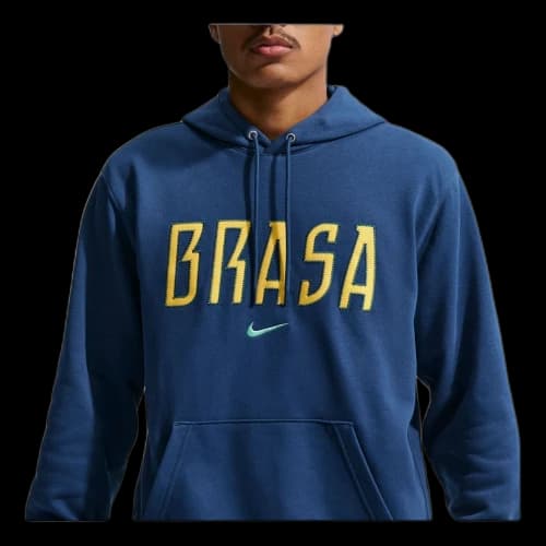 Nike Brazil Club French Terry Hoodie 'Coastal Blue/Light Menta'
