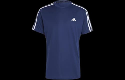 Adidas T Shirts Men's Dark Blue Crew Neck Moderate