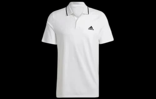 adidas Essentials Piqu Small Logo Polo Shirt 'White'
