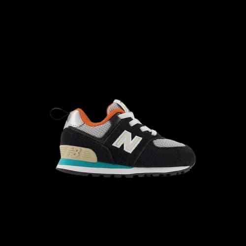 New Balance 574 Bungee Lace Black Poppy TD