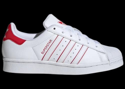 adidas Superstar Cloud White Better Scarlet (GS)