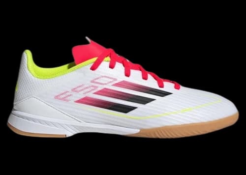 adidas F50 League Indoor Cloud White Core Black Solar Yellow (Kids)