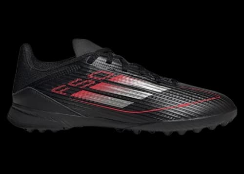 adidas F50 League Turf Core Black Iron Metallic Lucid Red (Kids)