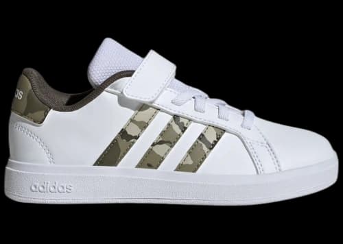 adidas Grand Court 2.0 Cloud White Olive Strata Shadow Olive (PS)
