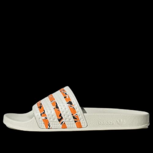 adidas Originals Adilette Slides 'Off White Bright Orange'