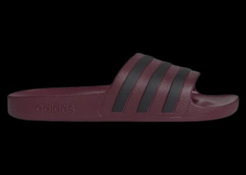 adidas Adilette Aqua Slides Maroon Core Black