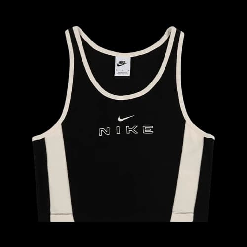 Nike NSW Tight Graphic Tank Top 'Black/Chalk'