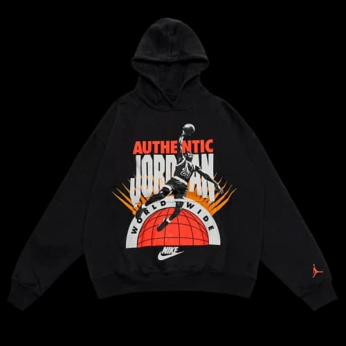 Air Jordan Authentic Jordan Graphic Hoodie 'Off Noir/Infrared 23'