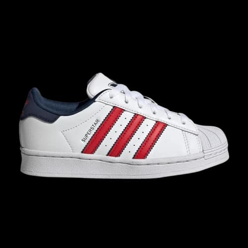 adidas Superstar Little Kid 'White Scarlet Indigo'