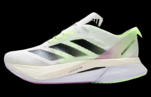 adidas Adizero Boston 12 Cloud White Core Black Green Spark