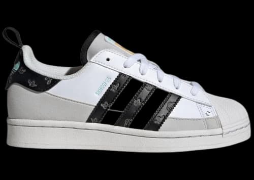 adidas Shmoofoil Superstar Cloud White Core Black Grey Two (GS)