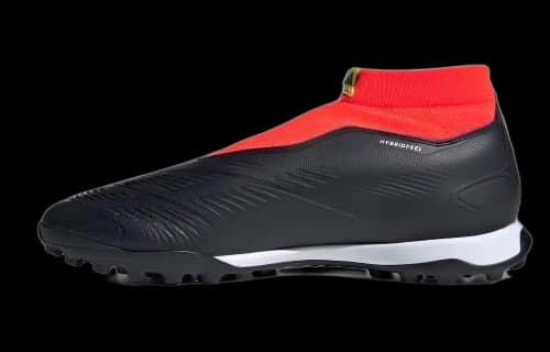 adidas Predator 24 League Laceless Turf Core Black Cloud White Solar Red
