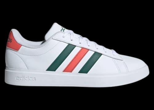 adidas Grand Court 2.0 Cloud White Collegiate Green Preloved Scarlet