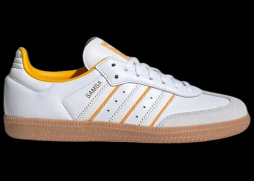 adidas Samba OG Cloud White Crystal White Crew Yellow (GS)