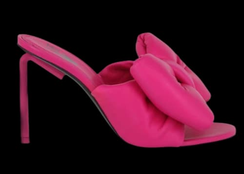OFF-WHITE Bow High Allen Pointed Sandal Fuchsia (Women's)
