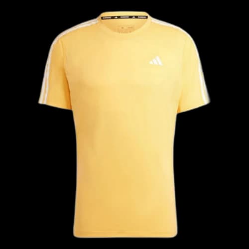 adidas Own the Run 3-Stripes T-shirt Asia Sizing 'Yellow'