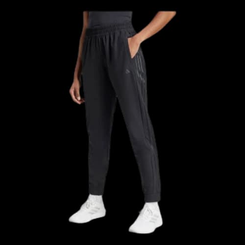 adidas Pacer All Gym 3-Stripes Woven Mid-Rise Pants 'Black' (Women's)