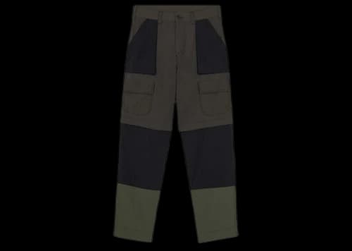 Maison Kitsune Outdoor Convertible Pants Black/Olive Green