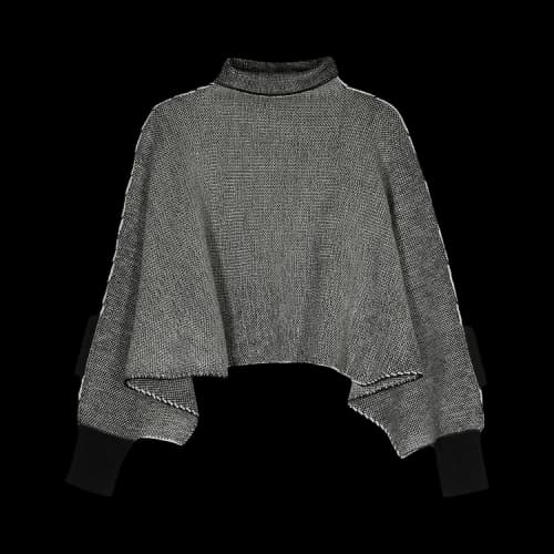 Issey Miyake Seed Stitch Knit Top 'Black Hued'