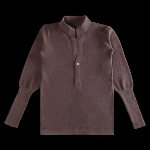 Issey Miyake Knit Shirt 'Nasu Brown'
