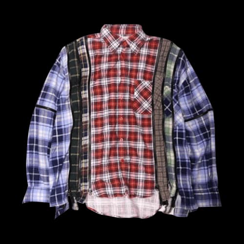 Needles Custom 7 Cuts Zipped Wide Flannel Shirt 'Assorted'