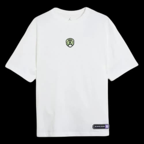 Jordan Sport Quick Dry T Shirts Men's White Crew Neck Moderate