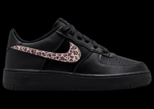 Nike Air Force 1 Low Black Leopard Swoosh (GS)