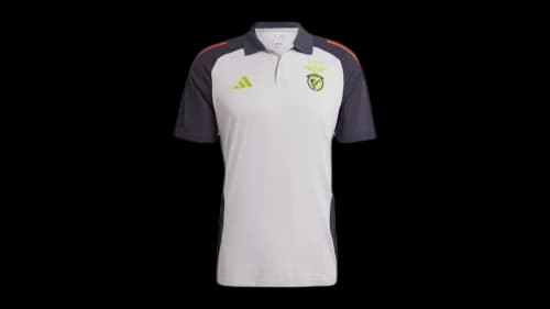adidas Benfica Tiro 24 Competition Polo Shirt Light Solid Grey Semi Solar Red