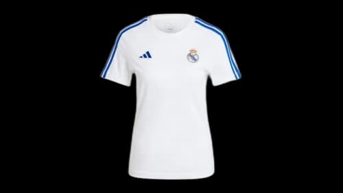 adidas Women's Real Madrid 3-Stripes Tee White