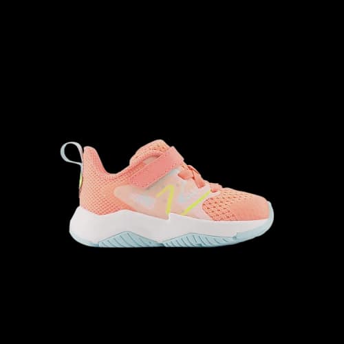 New Balance Rave Run v2 Bungee Lace Toddler X-Wide 'Grapefruit Hi-Lite'