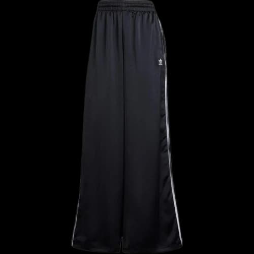 adidas Adicolor Satin Wide Leg Track Pants Asia Sizing 'Black' (Women's)