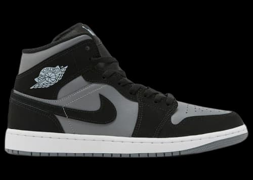 Jordan 1 Mid Black Cool Grey Light Armoury Blue
