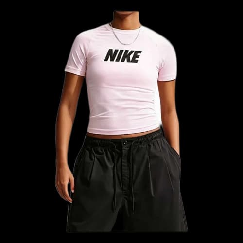 Nike Sportswear Fitted T-Shirt 'Pink Foam Sail' (Women's)