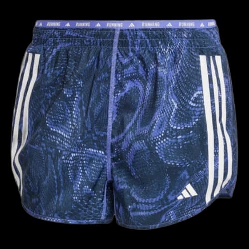 adidas Own the Run Excite Allover Print AEROREADY Shorts 'Semi Cobalt Blue' (Women's)
