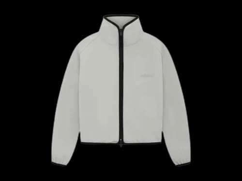 Fear of God Athletics Womens Suede Fleece Track Jacket Sesame