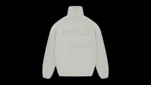Fear of God Athletics Women's Suede Fleece Mock Neck Sesame