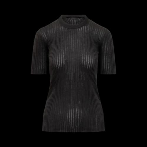 Jil Sander Ribbed Crewneck T-Shirt 'Black'
