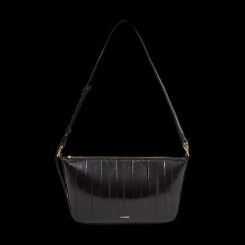 Jil Sander Medium Fold Design Shoulder Bag 'Black'