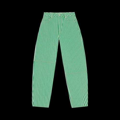 GANNI Stripe Denim Stary 'Kelly Green'