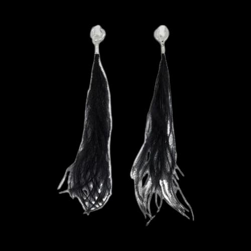 Jil Sander Lightness Earrings 'Silver/Black'