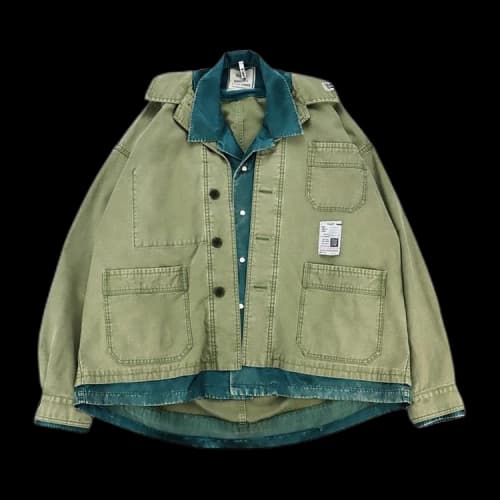 Maison Mihara Yasuhiro Double Layered Long-Sleeve Shirt 'Khaki'