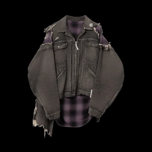 Maison Mihara Yasuhiro Double Layered Denim Blouson 'Black'